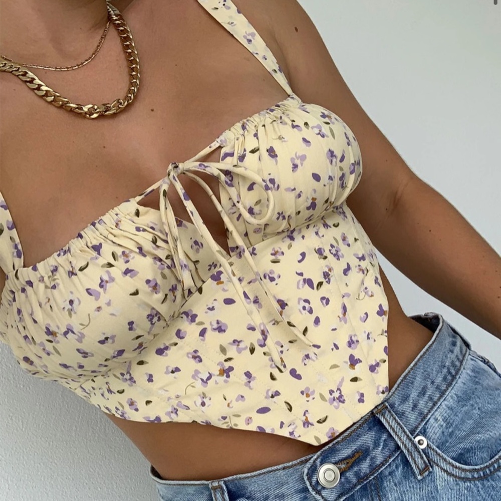 NWT PRINCESS POLLY HANNA TOP YELLOW